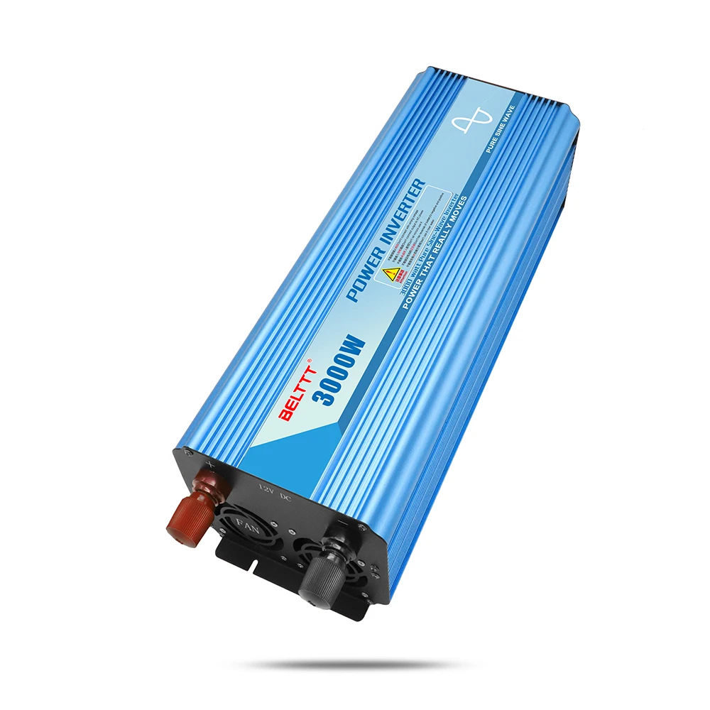 US $263.42 Free shipping 12 volt 220 volt pure sine wave power inverter 3000Watt inversor 12vdc 230vac