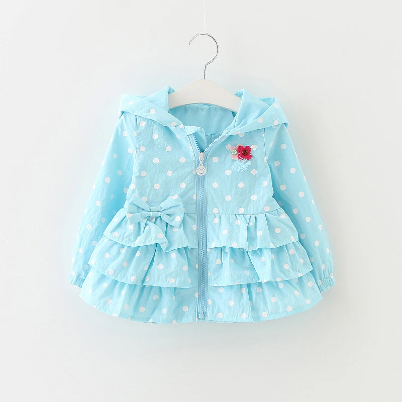 Плащ верхняя одежда детская одежда верхняя одежда для девочек на весну и осень верхняя одежда для малышей - Цвет: Небесно-голубой