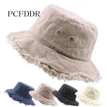 

PCFDDR Outdoor Sunscreen, Sunshade, Eaves, Foldable Basin Caps, Fur-edged Monochrome Fisherman's Caps in Spring And Summer.