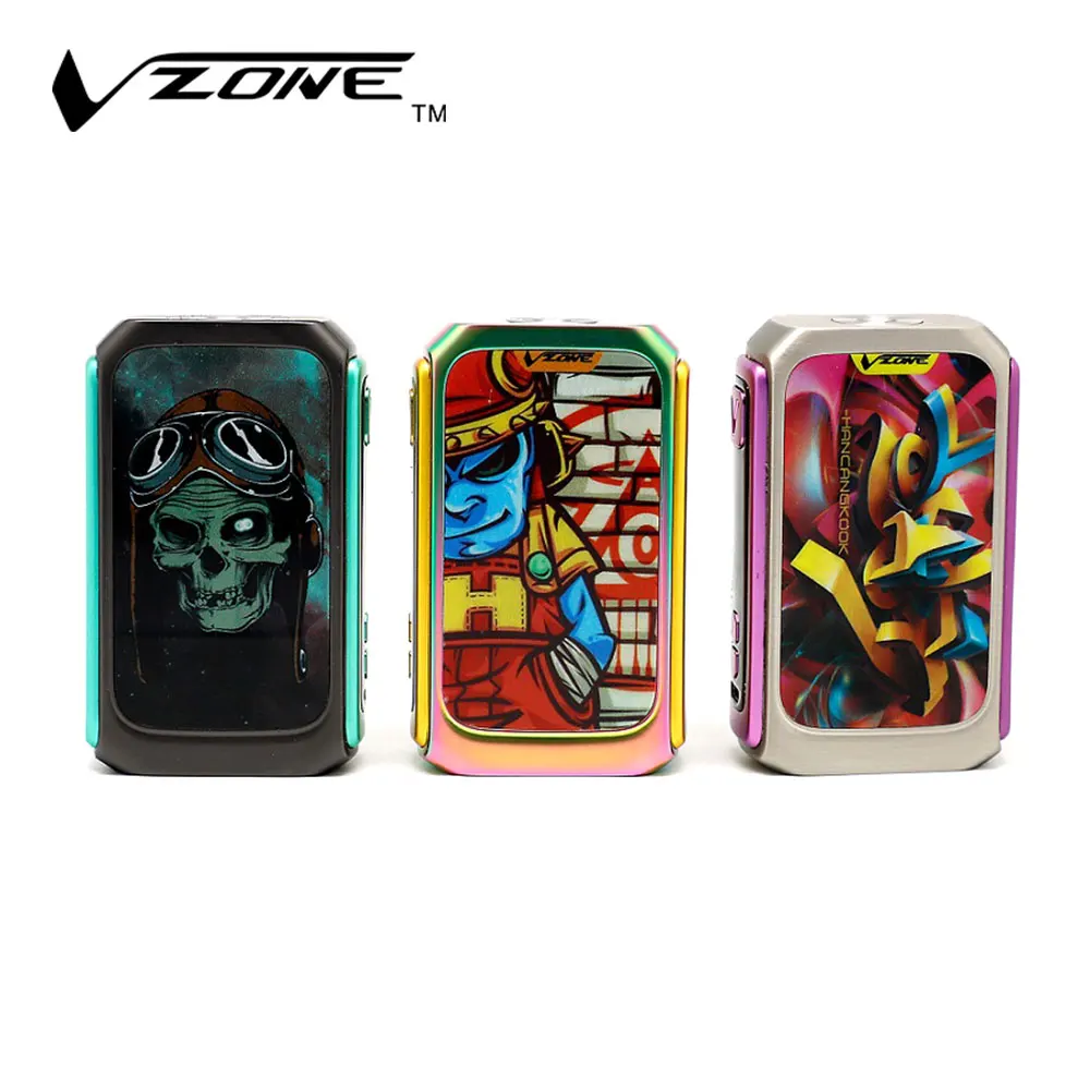 

electronic cigarettes Vzone Graffiti 220W TC/KA Box Mod Norm/Soft/Hard/User Mode Vape Vaporizer no battery Electronic Cigarette