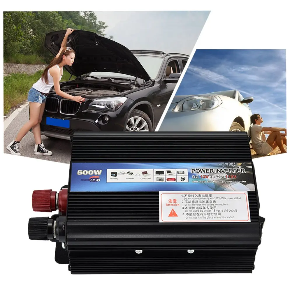 

XUYUAN Car Inverter DC 12V 50Hz Auto Inverter 500W Solar Power Converter Inverter With USB Port Cooling Fan System