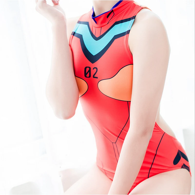 

Neon Genesis Evangelion Ayanami Rei Ikari Shinji Soryu Asuka Langley Cosplay Costume EVA One-pieces Synthetic Swimsuit