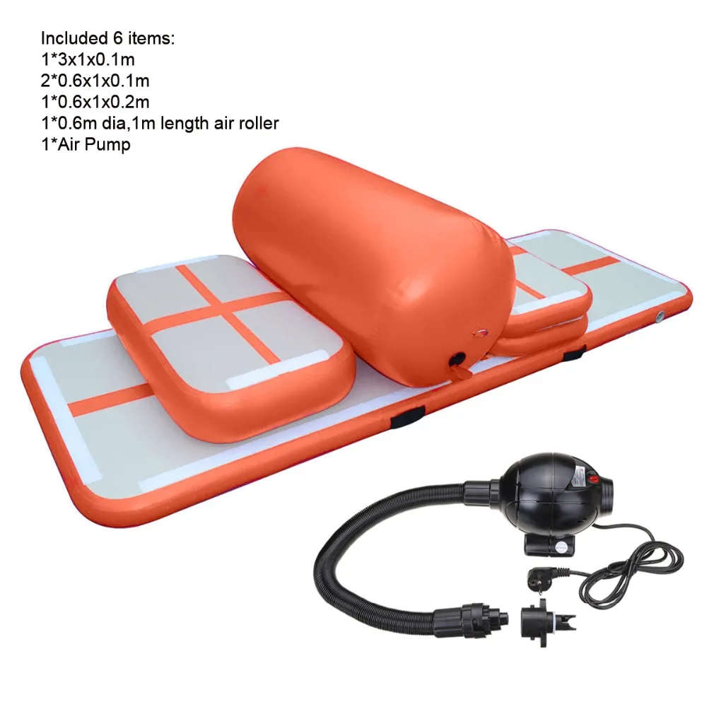 

A Set(Include 6 Pieces) Gymnastics Air Mat Inflatable Air Track Inflatable airtrack For Children Air Track Free a Pump