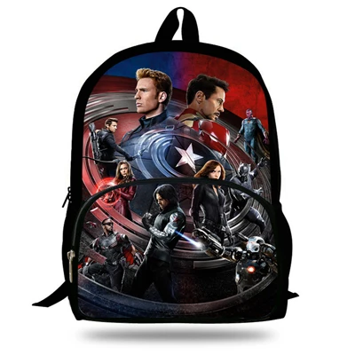 16 дюймов Mochila Marvel Мстители школьные сумки для мальчиков крутые Мстители рюкзак для подростков рюкзак для девочек Дорожная сумка для детей