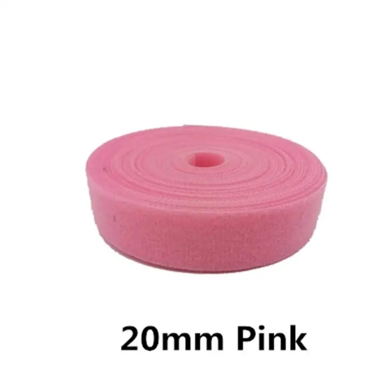Волшебная Стикеры NylonHooks петли клейкая крепежная лента к спине Self швейные принадлежности "сделай сам" аксессуары лента-липучка «Magic Tape» 3 м 15/20 мм - Цвет: Pink   2cm X 3M