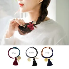 1 шт Головные уборы сверхэластичная резина группа веревка с узлами кобура темперамент простой тег кисточкой аксессуары для волос G0503