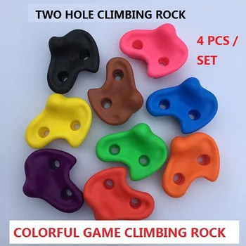 

4 PCS / SET Plastic children Indoor Rock Climbing toy Wall Kit Rock Stones Kids Toys Sports outdoor game Playground With screw