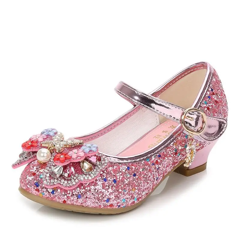 pink sequin heels