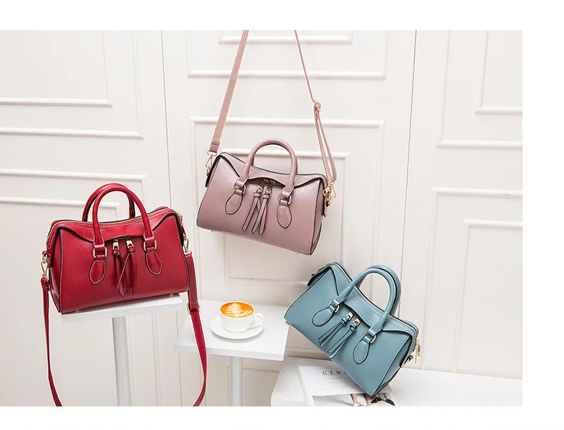 Women Pebbled Genuine Leather Handbag Women's Fashion Boston Shoulder bag Female Solid Tote Cowhide Crossbody Top-Handle Satchel (3)
