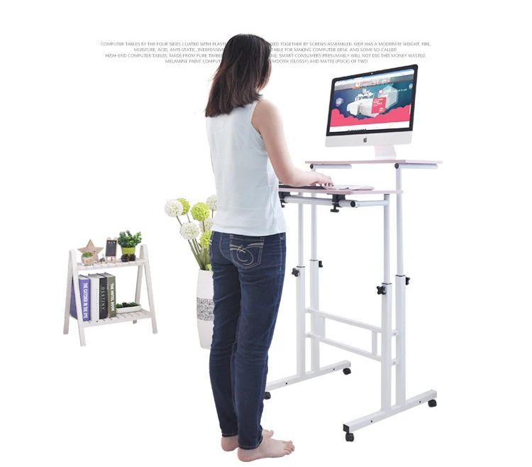 Free Lifting And Moving Sit Stand Desk Office Workstation Monitor