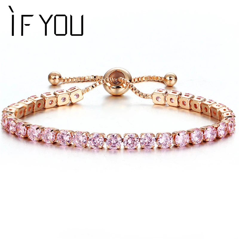 Женский браслет IF YOU Fashion из розового золота|bracelets for|gold rhinestone braceletrhinestone bracelet |