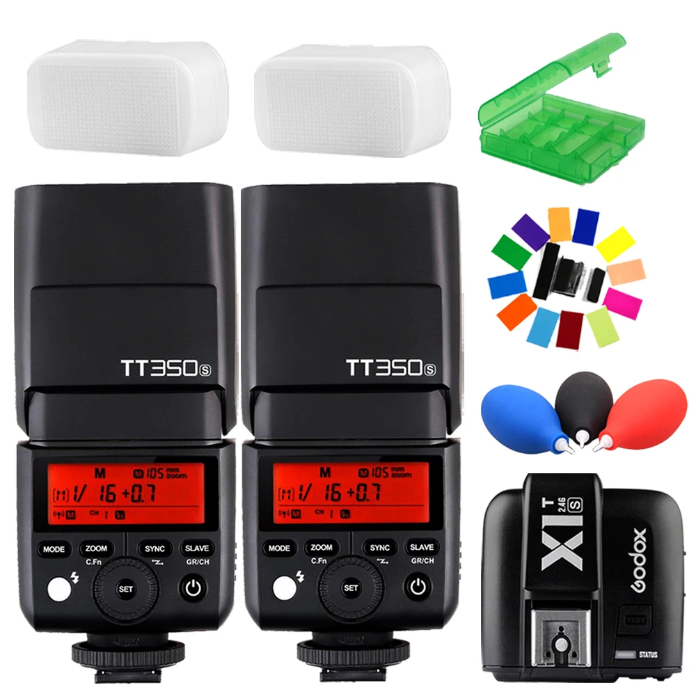 

2x Godox Mini TT350S 2.4G TTL Flash Speedlite +X1T-S Trigger for Sony Mirrorless