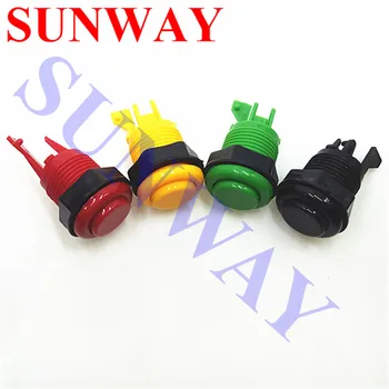 

50PCS 28mm Mounting Hole short American Push Button 6 Colour Available-Game Machine Accessory/Arcade Game momentary Push button