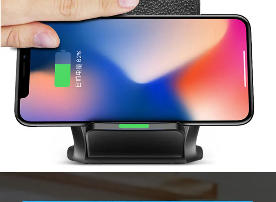 10 Вт Быстрое Qi Беспроводное зарядное устройство Подставка для телефона Беспроводная зарядка индукционное зарядное устройство для iPhone XR XS Max X 8 Plus samsung Galaxy S9 S8