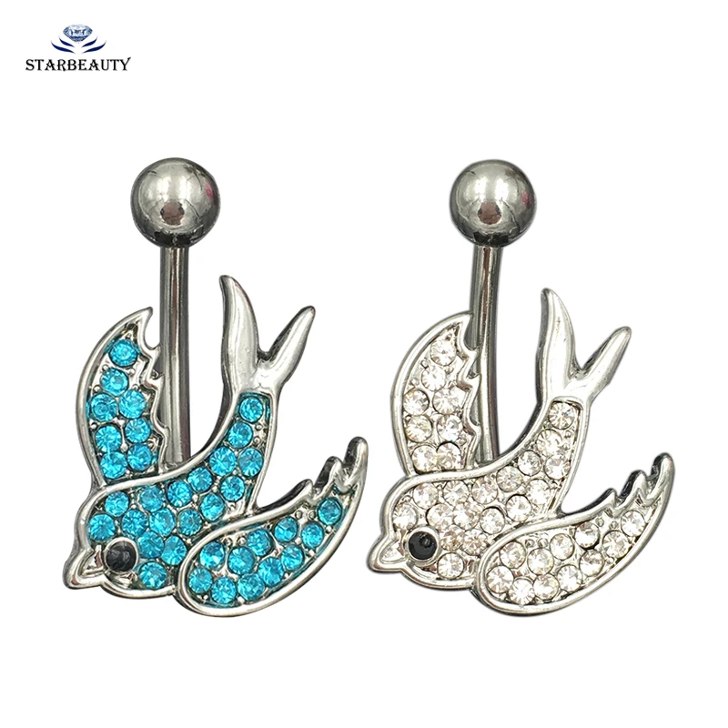 

1Pc Exquisite Pigeon Dangle Navel Belly Earring Sexy Body Jewelry Women Girls Belly Button Rings Piercing Bijoux Ombligo 16G