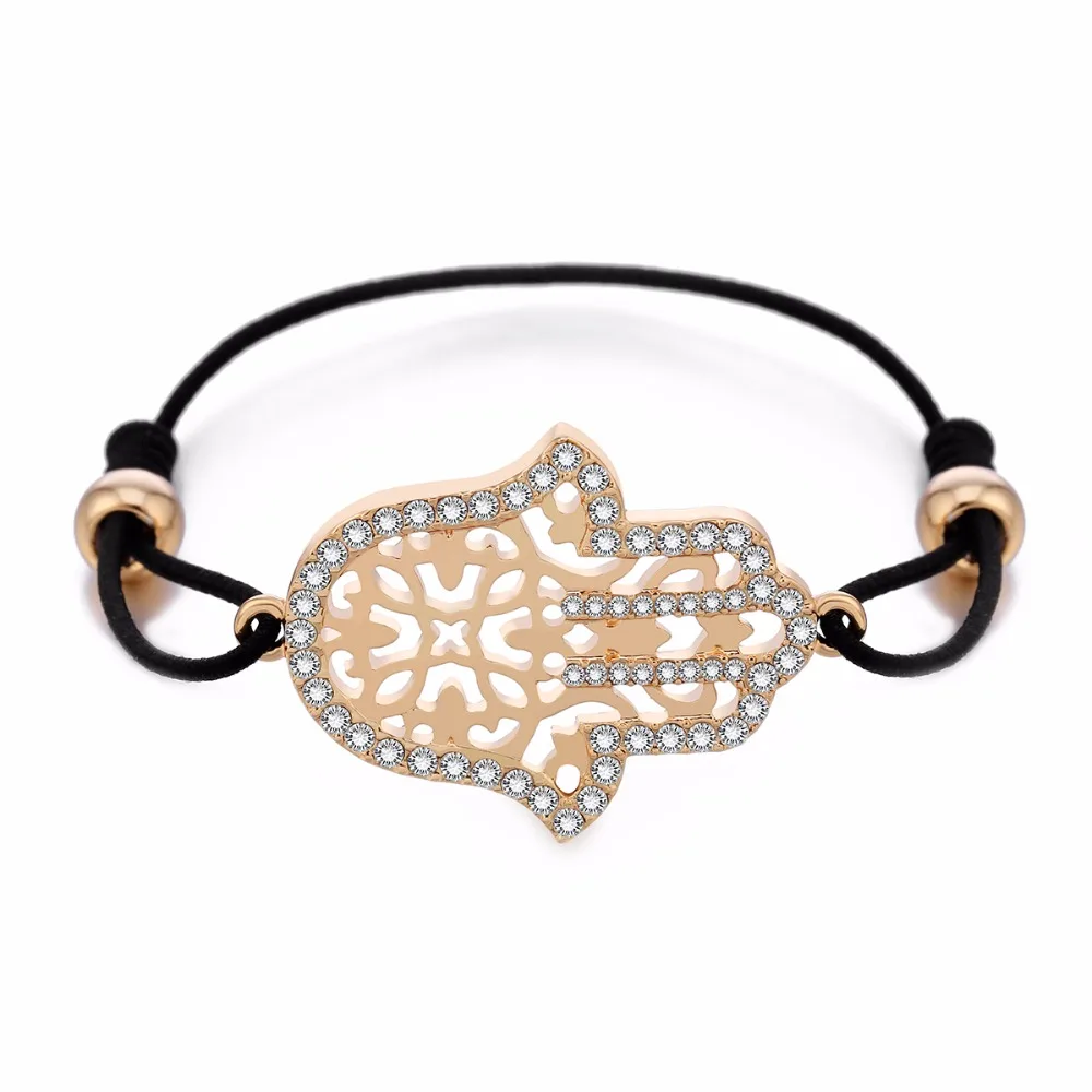 Женская веревочная цепочка с фианитом в турецком стиле|bracelets for|hamsa hand braceletbracelets for