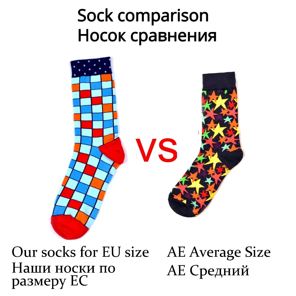 SANZETTI Combed Cotton Men Socks Funny Crew Colorful Grid Multi Comfy Dress Casual Sock Happy Winter Novelty Party Gifts Socks