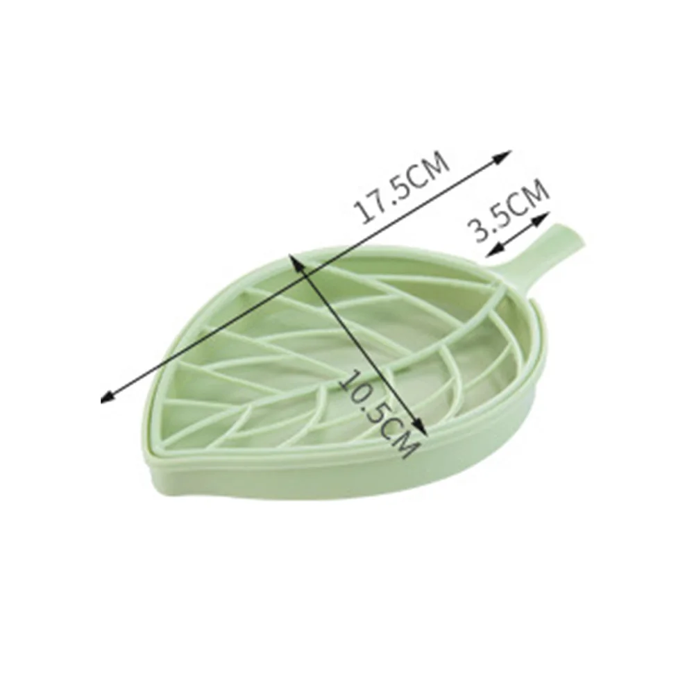 

1pc Hotel Travel Bathroom Case Leaf Shape Soap Dispenser Dish Case Holder Container Box