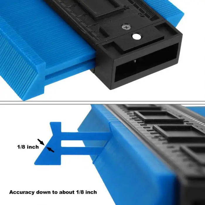 Plastic Profile Copy Multi-functio Contour Gauge 12/25cm Irregular Profile Gauge Ruler Wood Marking Tiling Laminate Tiles 'Tools