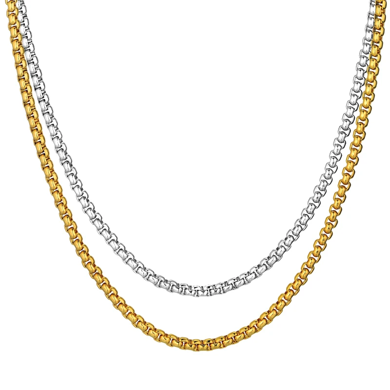 3mm Gold Chain Small Necklace 18\