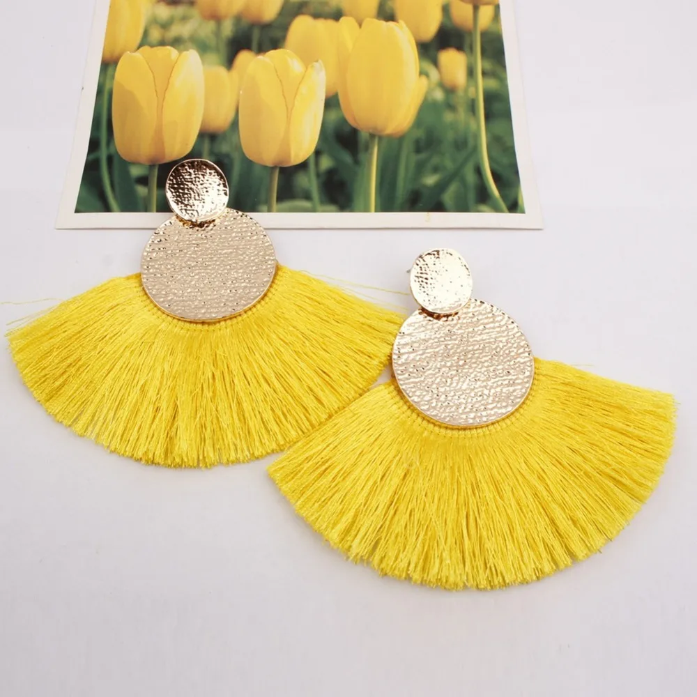 

Women Girls Drop Tassel Earrings Bohemian Dangle Earrings