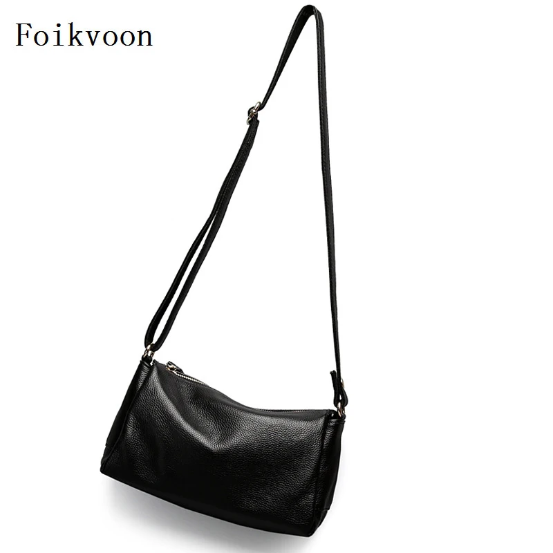 

Foikvoon Women Messenger Bags Brand Split Leather Casual Women Crossbody Bag Simple Fashion Girls Handbags Bags