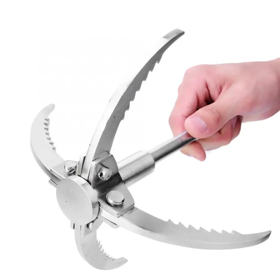 

Grappling Hook Foldable Climbing Survival 4 Claws Carabiner Hook Stainless Steel Hook for Camping Hiking Tree Rock Climbing