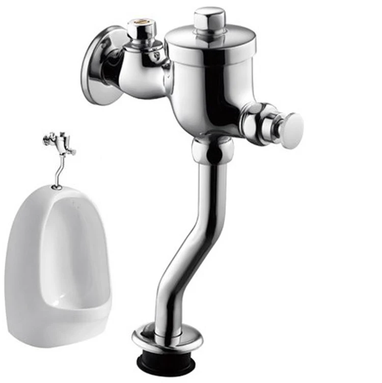 Urinal hand pressing type brass flush valve time delay water inlet
