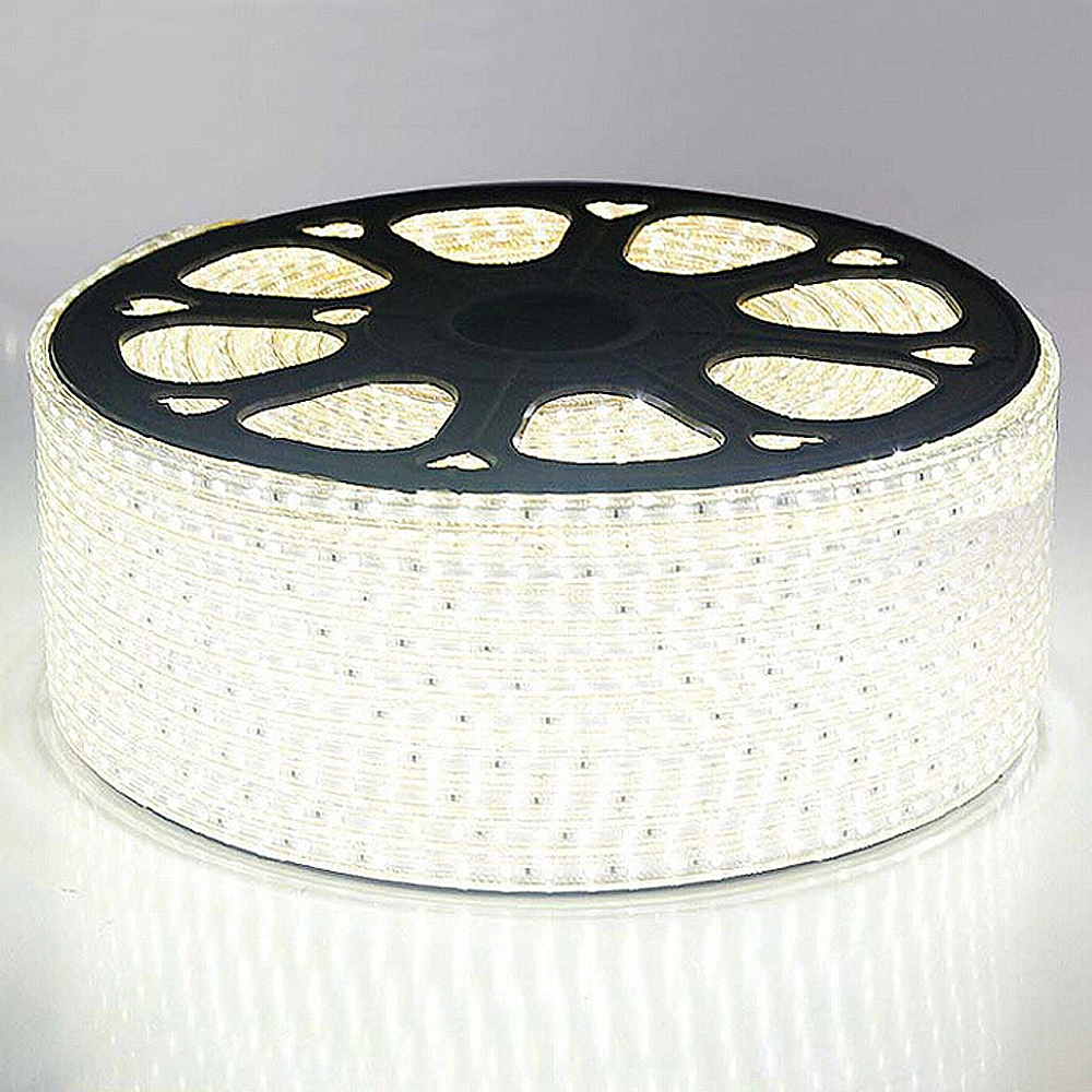 cheap wholesale High quality 100M Cool White 5050 6000LEDs Silicone Tube led strips 220 Waterproof led 220v CE RoHS Approved