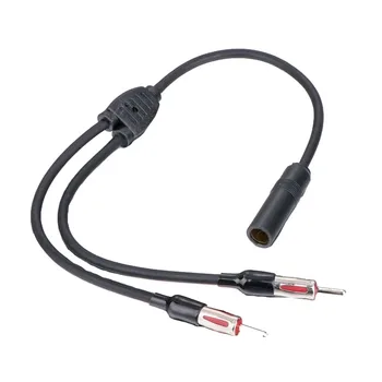 

ANTENNA SPLITTER ADAPTER 1 FEMALE TO 2 MALE car audio parts Black
