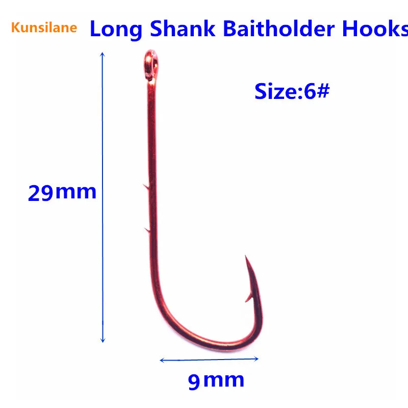 50 шт. рыболовные крючки, пресноводный колючий червь, Летающий офсетный джиг, рыболовный крючок, химически заточенный красный длинный байхолдер, крючки, снасти - Цвет: 50PCS  6