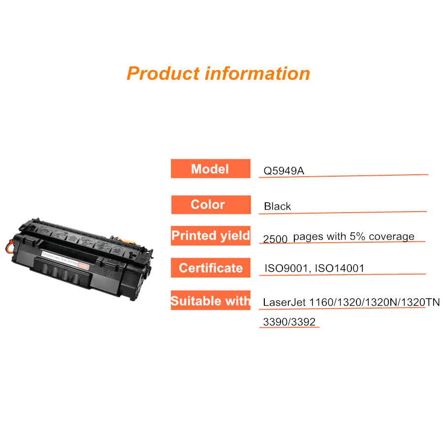 para HP LaserJet 1160 1320 1320N 1320TN 3390 3392