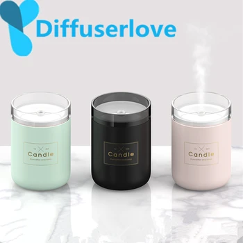 

Diffuserlove 280ML Air Humidifier Candle Romantic Soft Light USB Essential Oil Diffuser USB Purifier Aroma Anion Mist Maker