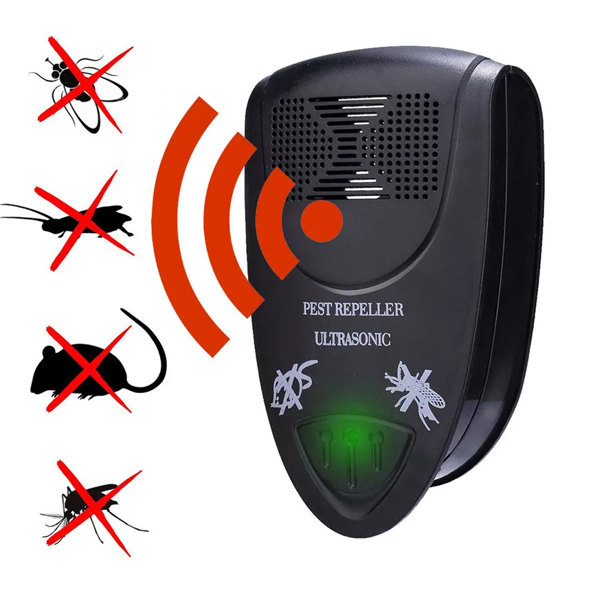 

US EU UK Plug Mosquito Killer Electronic Repeller Reject Rat Ultrasonic Insect Repellent Mouse Anti Rodent Bug Reject June#06 &