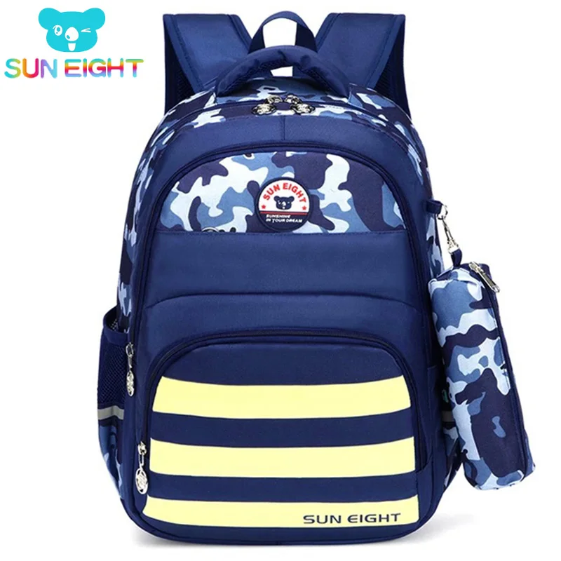 SUN EIGHT Cushion Cool Boy School Backpack For Kid Camouflage Printing