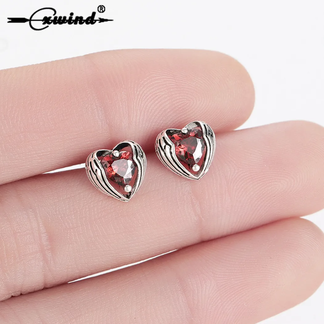 Cxwind 2019 мода, любовь, сердце серьги для Для женщин девочек Bijoux Кристалл серьги-гвоздики, оригинальные украшения корейский стиль вечерние brincos