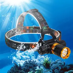 Новый 5000LM Дайвинг фар XM-L T6 светодио дный подводный Водонепроницаемый фонарик факел лампы