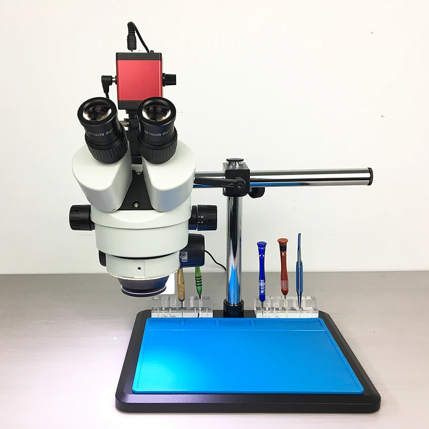 Efix 7-45X непрерывный зум Simul-Focal Тринокулярный Стерео микроскоп 13MP микроскоп камера 56 светильник для ремонта мобильного телефона инструмент