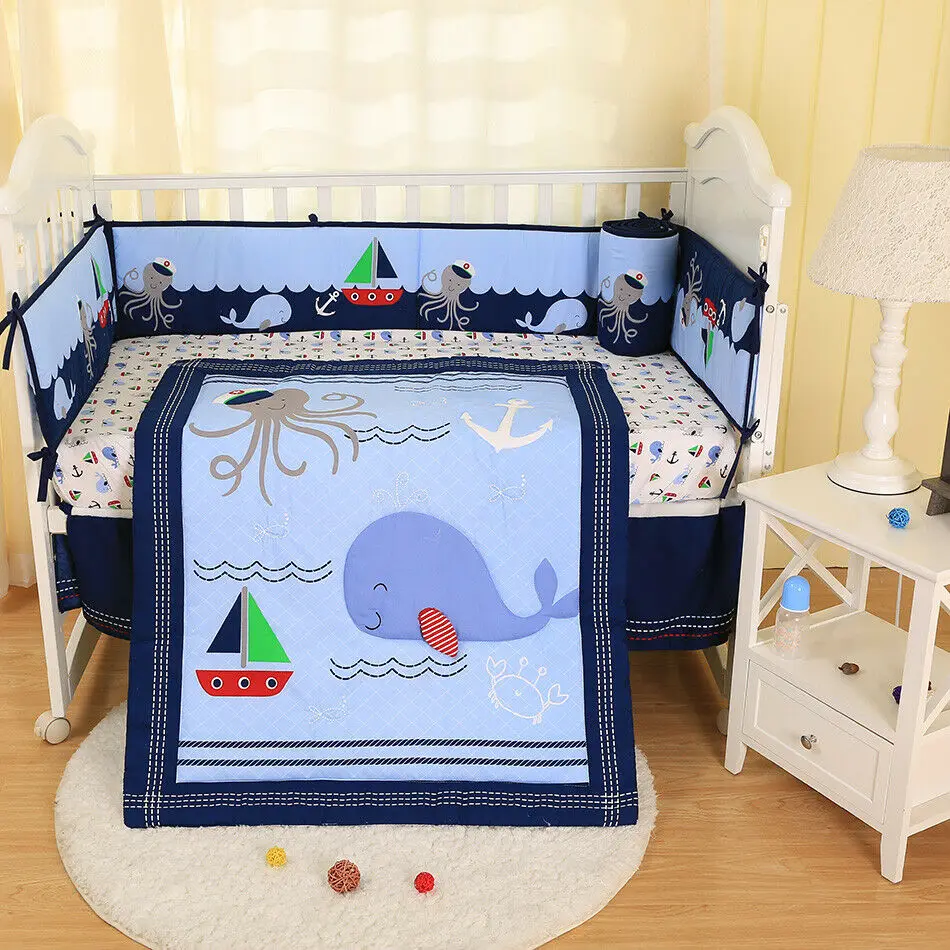 shark crib bedding set