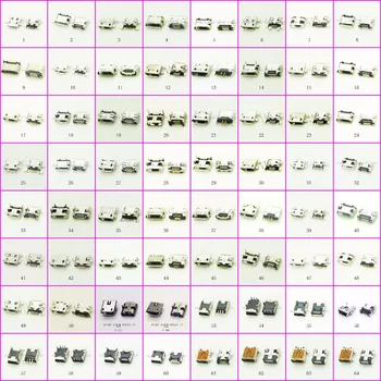 

(128PCS 64Models) Micro USB Connector female phone tail Mini charging jack DIP/SMT 5pin power socket fornotebook/ tablet