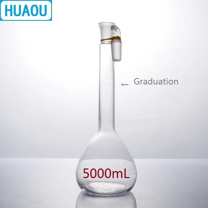 huaou-5000ml-volumetric-flask-class-a-neutral-glass-with-one-graduation-mark-and-glass-stopper-laboratory-chemistry-equipment