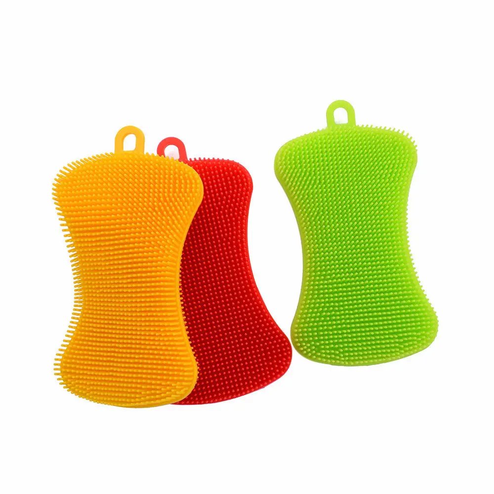 

Magic Cleaning Brushes Silicone Dish Bowl Scouring Pad Pot Pan Easy to Clean Wash Brushes Cleaner Sponges Dish Cooking Tool