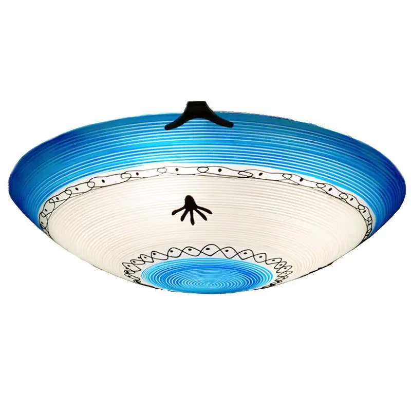 

Stained Glass Bedroom Ceiling Lamps European Small Living Room Ceiling Lamp Children's Room Ceiling Lighting Fixtures