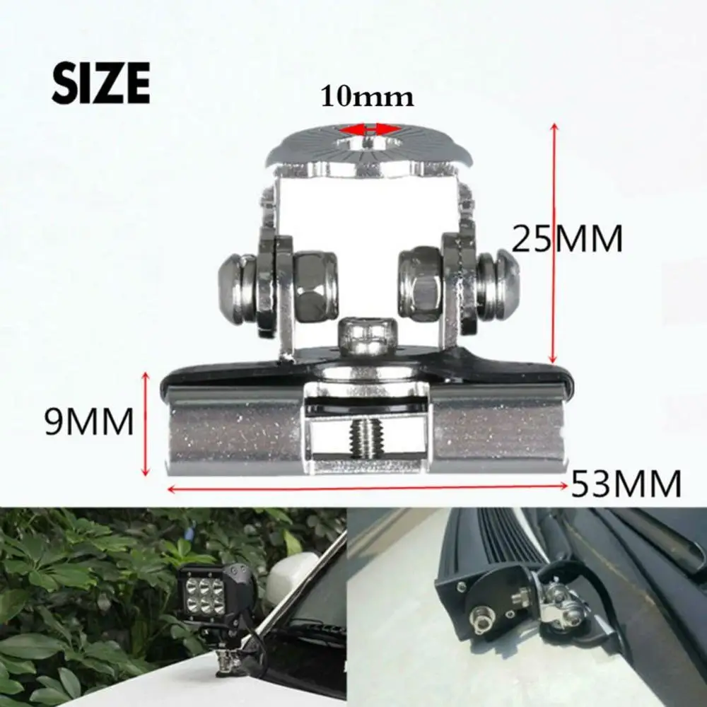 Нержавеющая Универсальный капот монтажные кронштейны крышка двигателя капот крепление автомобиля Авто Грузовик салон ATV SUV светодиодный рабочий светильник для вождения