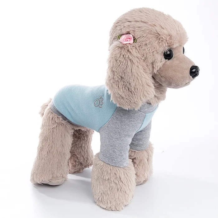 Одежда для маленькой собаки жилет Pet майка для собаки Топы Йоркширский терьер Чихуахуа пуделя кошки Щенок Костюмы Лето дропшиппинг - Цвет: Paw Blue