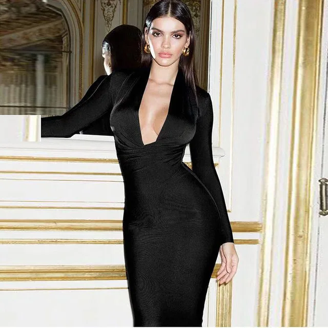 Liser-2018-New-Summer-Women-Dress-V-Neck-Bandage-Dress-Sexy-Bodycon-Chic-Celebrity-Party-Black.jpg_640x640