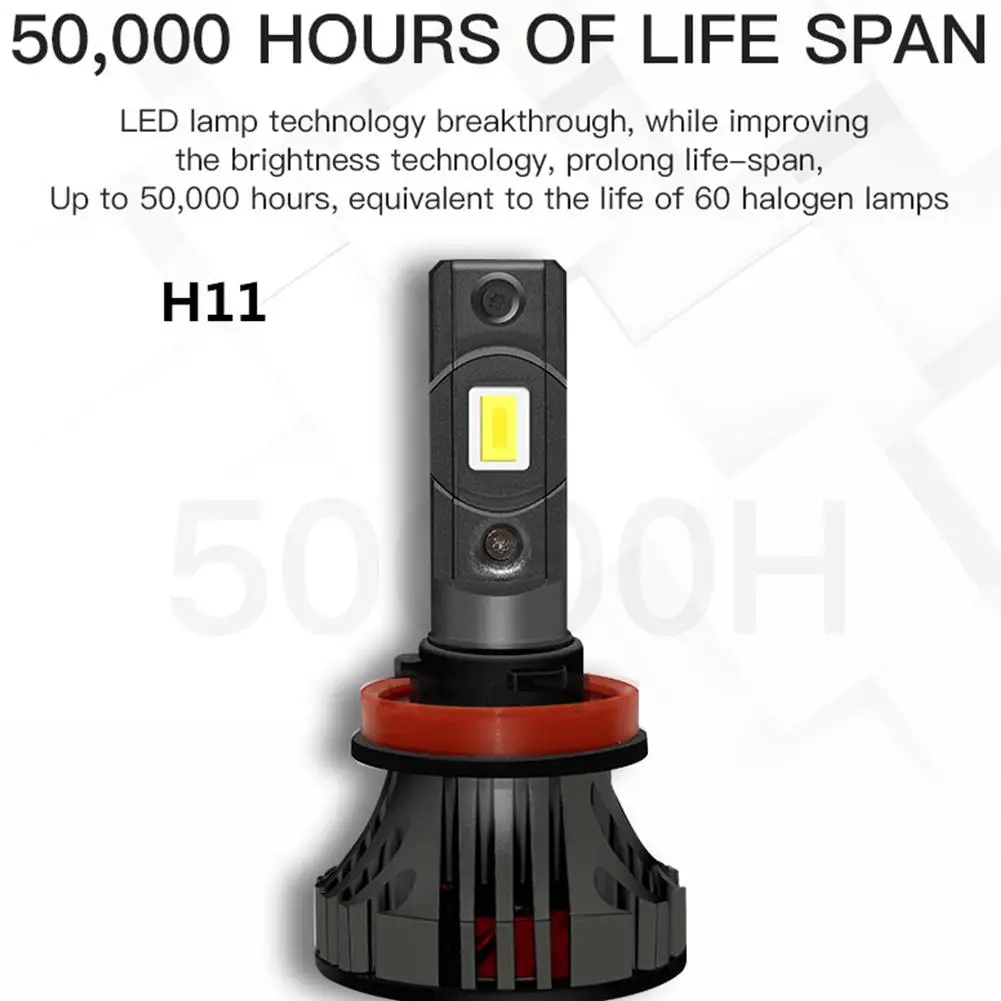 

BEESCLOVER H11/H8/H9 LED Car Headlight Bulbs 4500 Lumen Each 6500k White Light IP67 Waterproof Headlight 4500LM