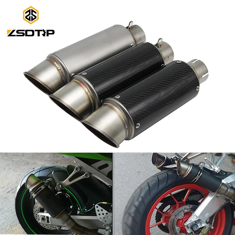 Выхлопная труба для мотоцикла ZSDTRP глушитель SC KAWASAKI ER6N BMW S1000RR нержавеющая сталь
