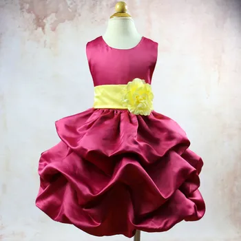 

Multicolor 2017 New Children Girl Flower Belt Tutu Princess Dress Girls Kids Cake Dress Party Evening Dresses Clothes