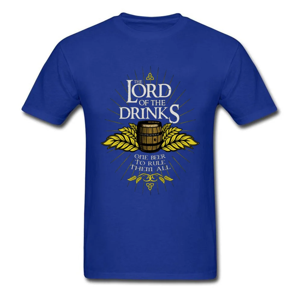 Мужская футболка с надписью LORD OF DRINKS черная круглым вырезом винтажная одежда из